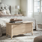 Celine Washed Oak Blanket Box from Roseland Furniture