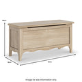 Celine Washed Oak Blanket Box dimensions