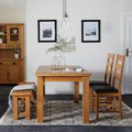 Lanner Oak Compact Extending Dining Table from Roseland Furniture