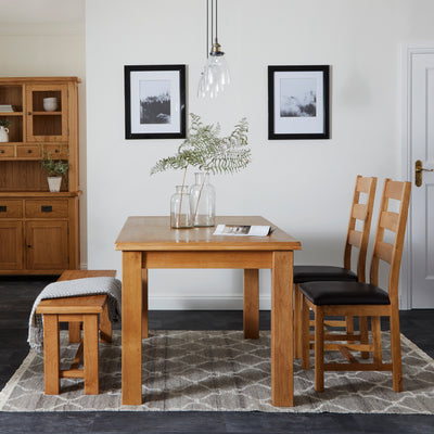 Lanner Oak Compact Extending Dining Table