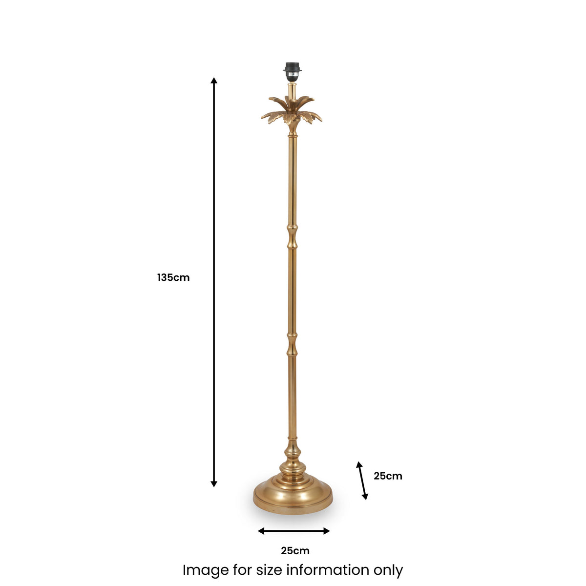 Trafalgar Gold Palm Tree Stick Floor Lamp from Roseland Furniture