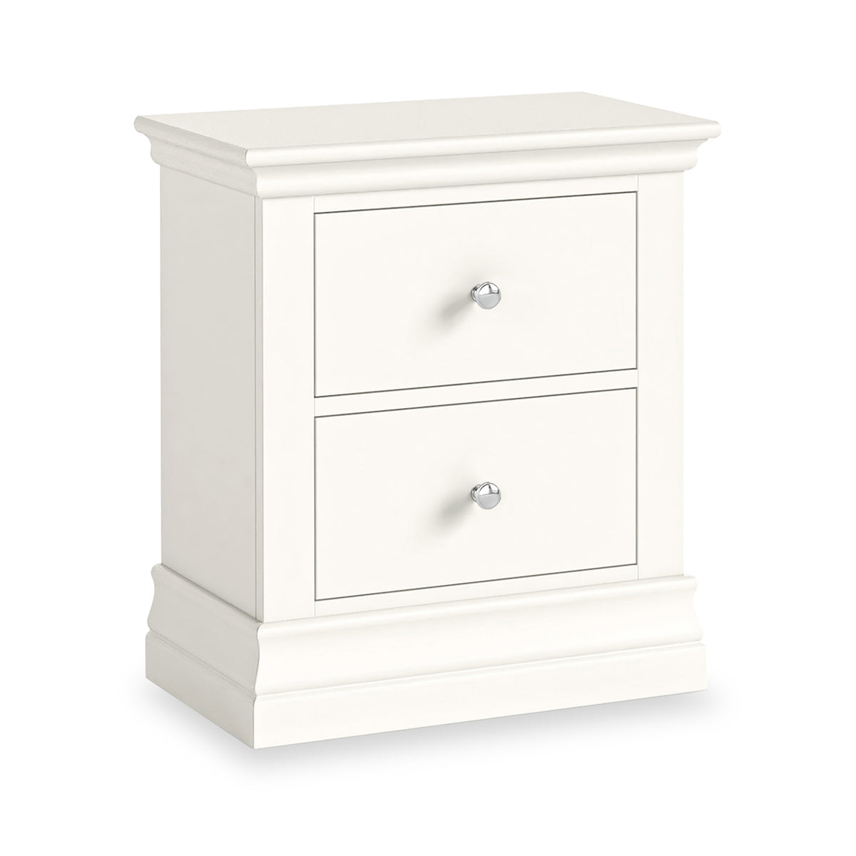 Ingleby 2 Drawer Bedside Coconut White from Roseland Furniture