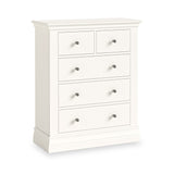 Ingleby 2 over 3 Drawer Chest Coconut White from Roseland Furniture