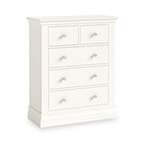Ingleby 2 over 3 Drawer Chest Coconut White from Roseland Furniture