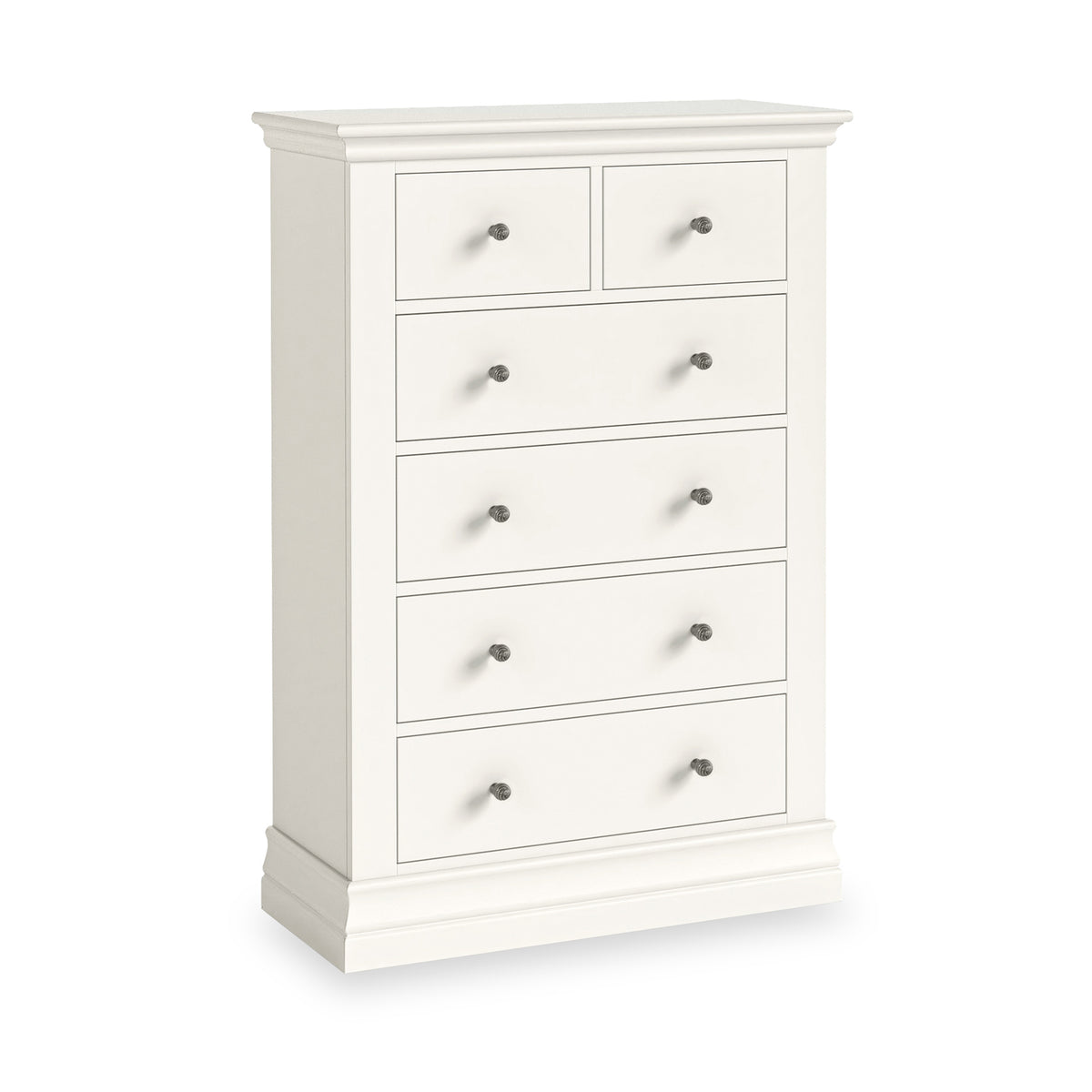 Ingleby 2 over 4 Drawer Chest Coconut White from Roseland Furniture