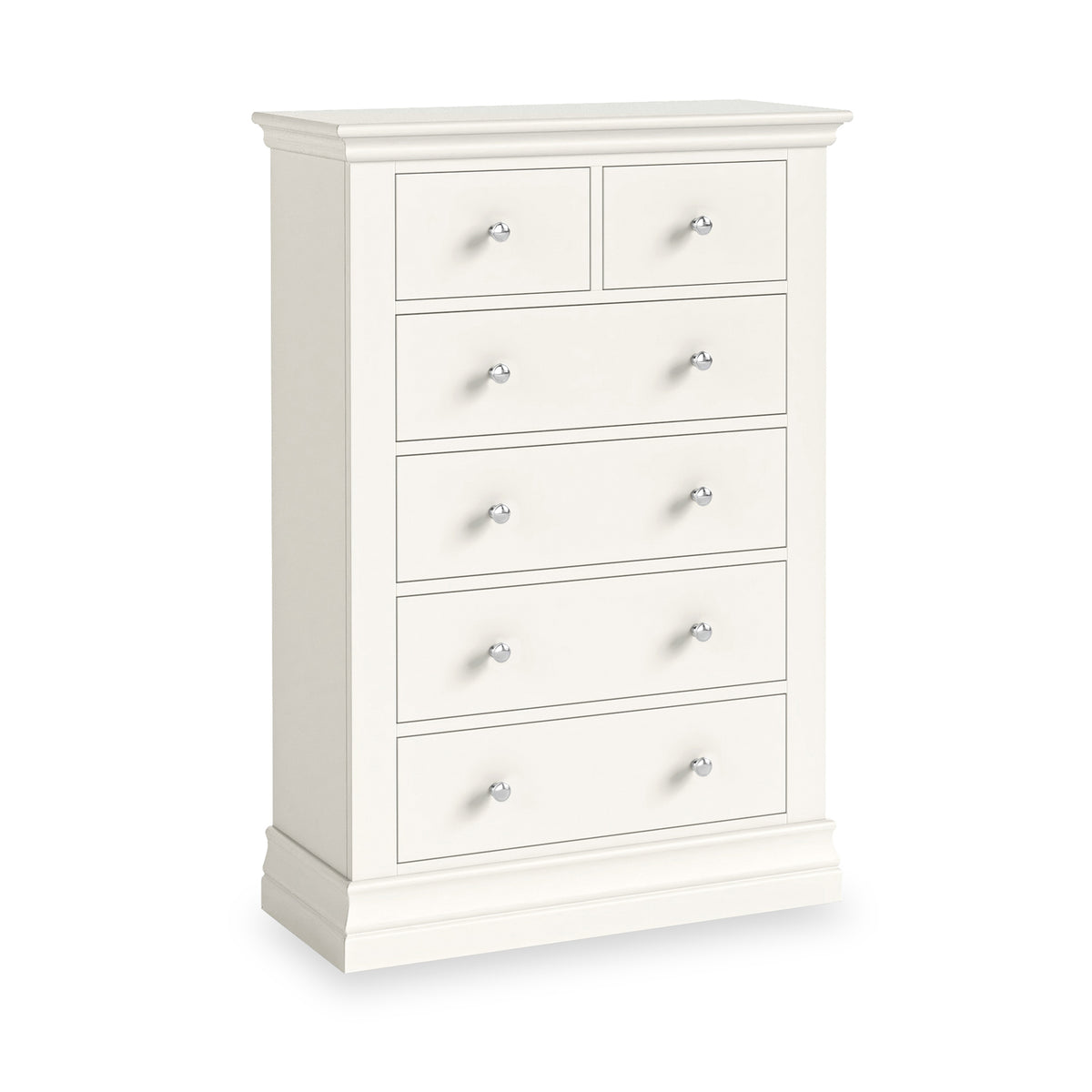 Ingleby 2 over 4 Drawer Chest Coconut White from Roseland Furniture