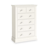 Ingleby 2 over 4 Drawer Chest Coconut White from Roseland Furniture
