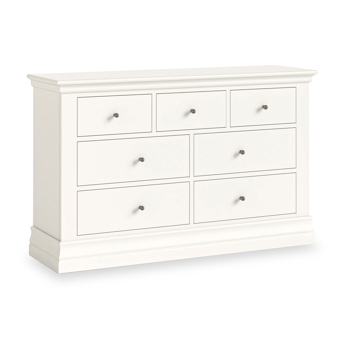 Ingleby 3 over 4 Drawer Chest Coconut White from Roseland Furniture