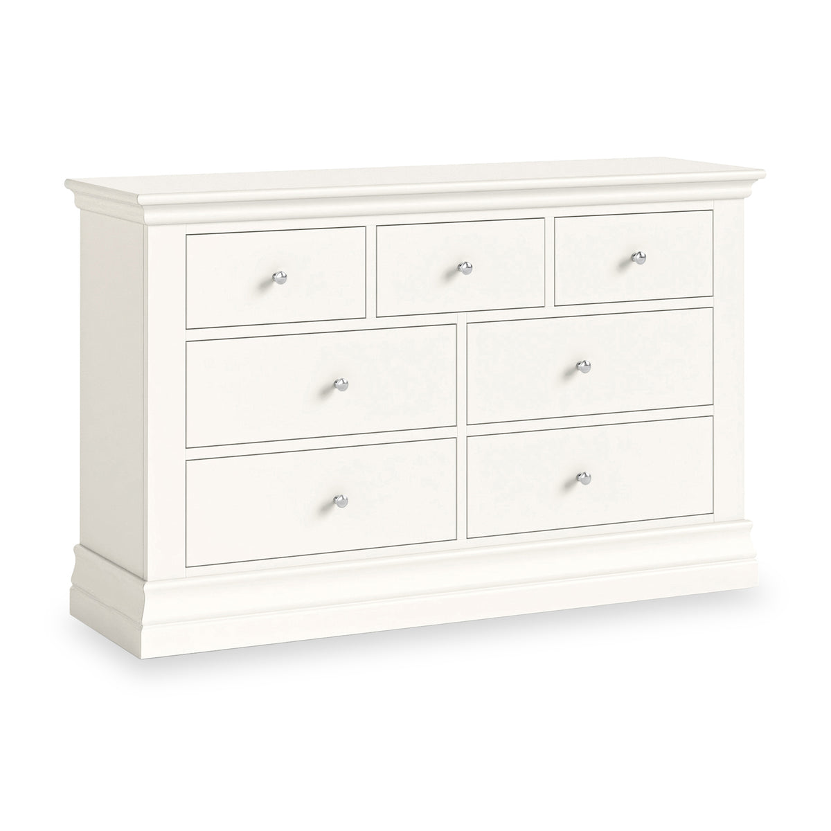 Ingleby 3 over 4 Drawer Chest Coconut White from Roseland Furniture