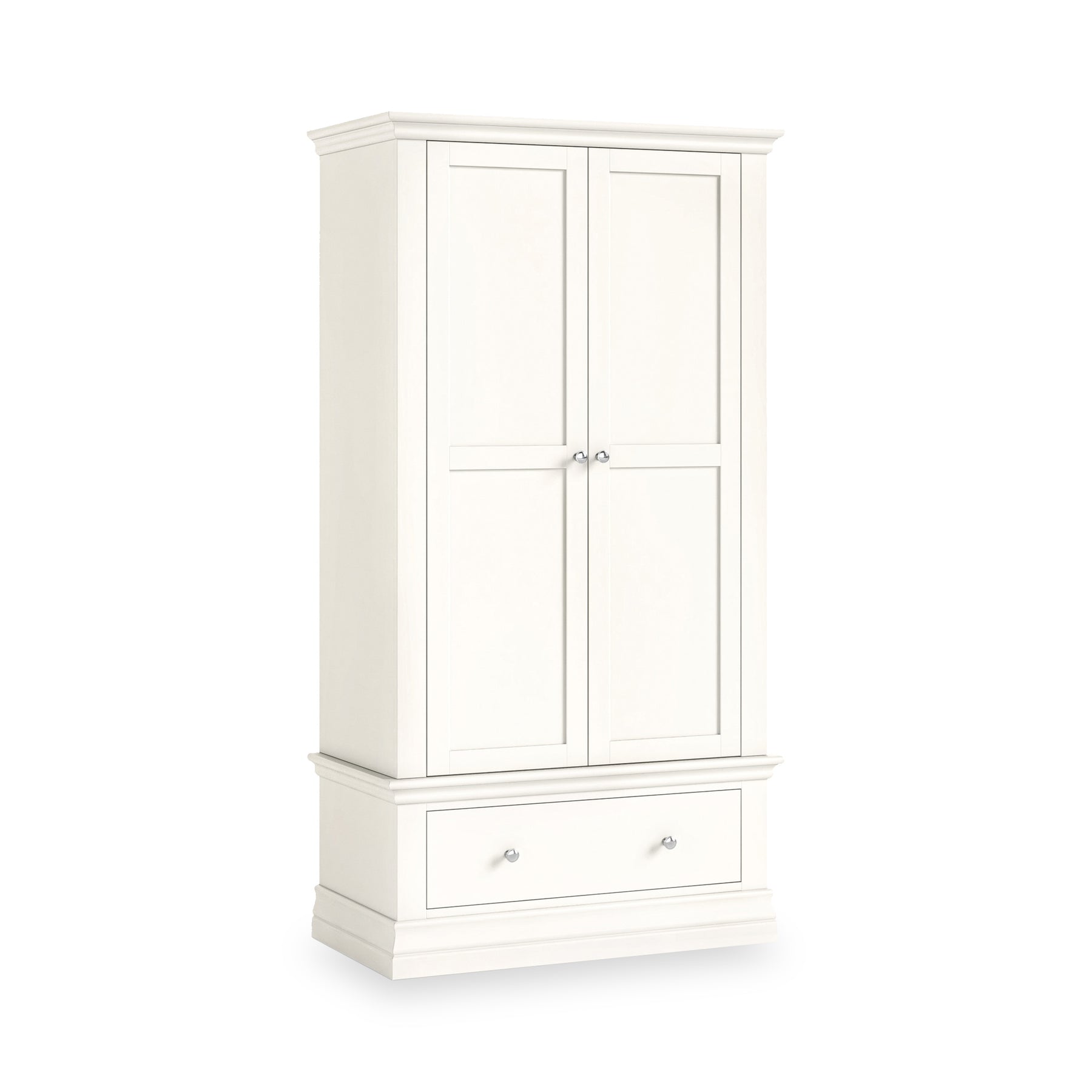 Ingleby 2 Door Wardrobe with Drawers Coconut White from Roseland Furniture