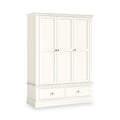 Ingleby Triple Wardrobe with Drawers Coconut White from Roseland Furniture