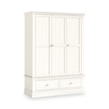 Ingleby Triple Wardrobe with Drawers Coconut White from Roseland Furniture