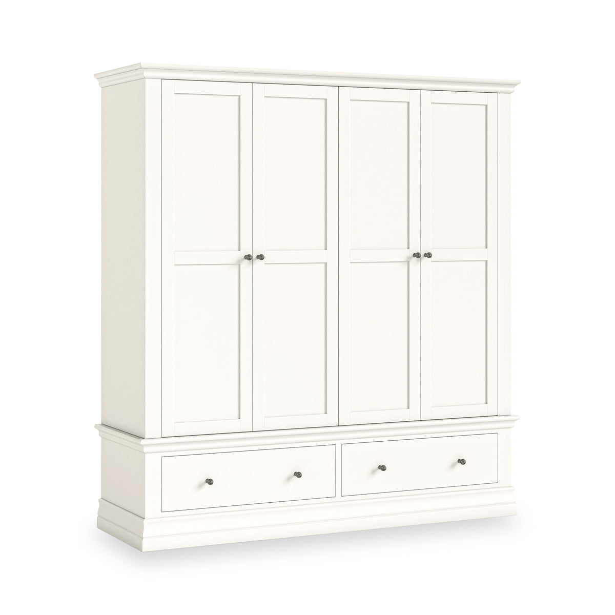 Ingleby 4 Door Wardrobe with Drawers Coconut White from Roseland Furniture