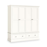 Ingleby 4 Door Wardrobe with Drawers Coconut White from Roseland Furniture