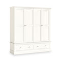Ingleby 4 Door Wardrobe with Drawers Coconut White from Roseland Furniture