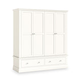 Ingleby 4 Door Wardrobe with Drawers Coconut White from Roseland Furniture
