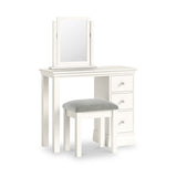 Ingleby Single Pedestal Dressing Table Coconut White from Roseland Furniture