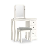 Ingleby Single Pedestal Dressing Table Coconut White from Roseland Furniture