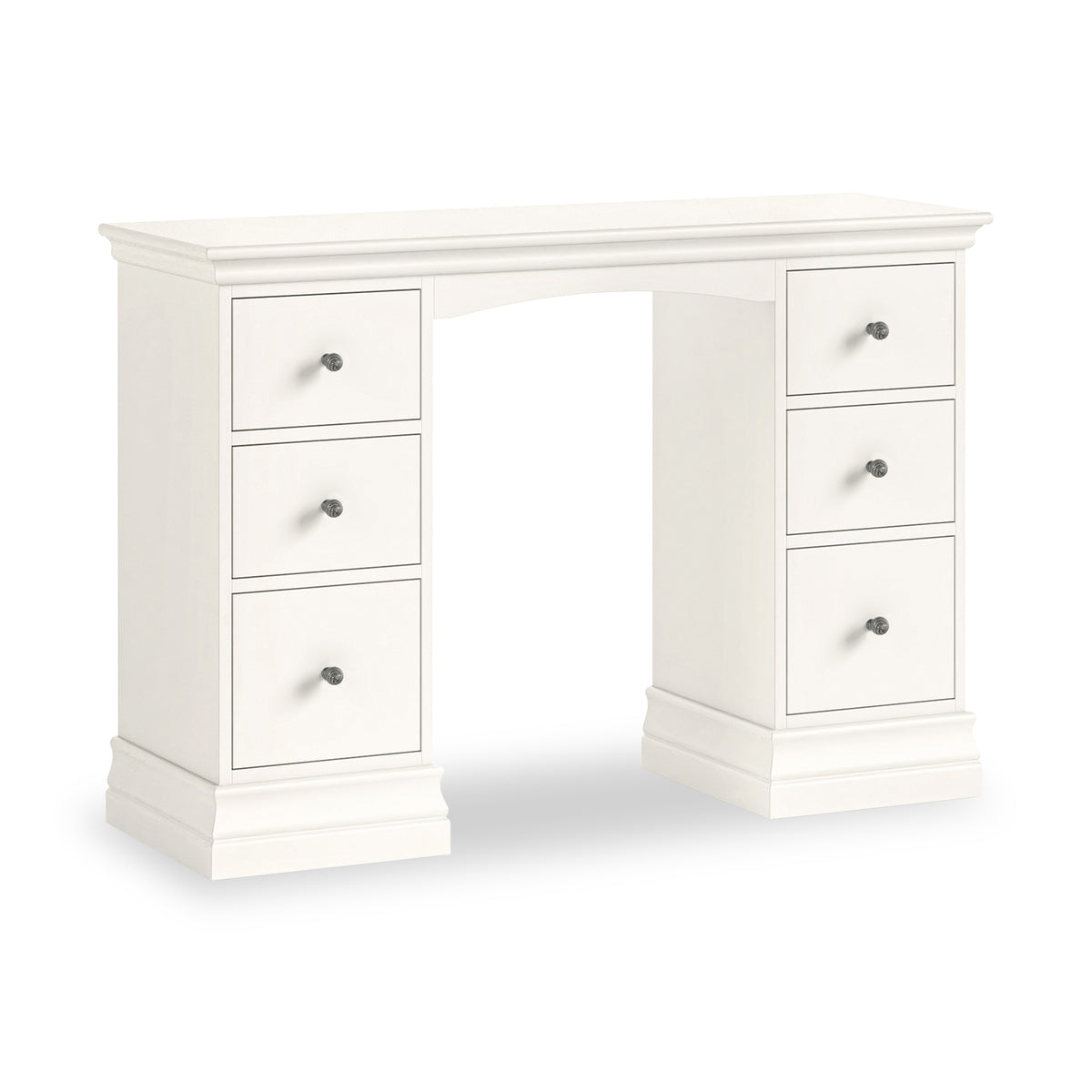 Ingleby Double Pedestal Dressing Table Coconut White Group2 from Roseland Furniture