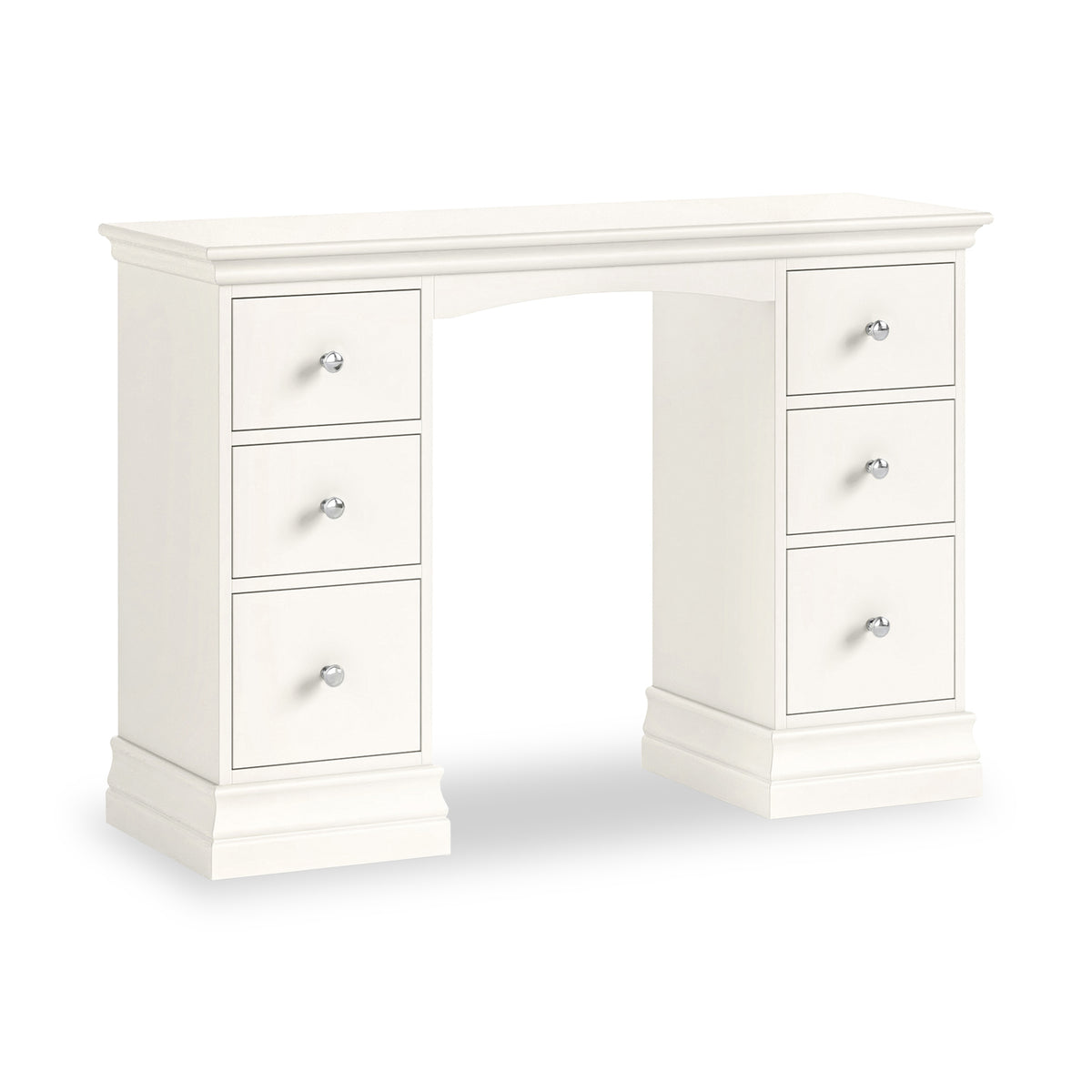 Ingleby Double Pedestal Dressing Table Coconut White Group2 from Roseland Furniture