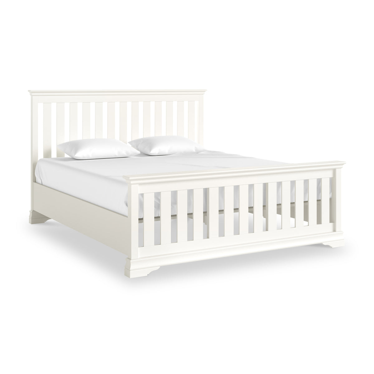 Ingleby Slatted Bedframe Super King Coconut White from Roseland Furniture