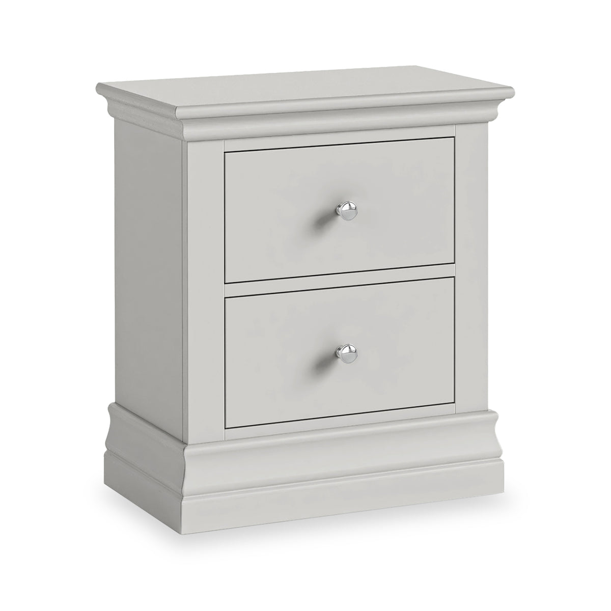 Ingleby 2 Drawer Bedside Light Grey from Roseland Furniture