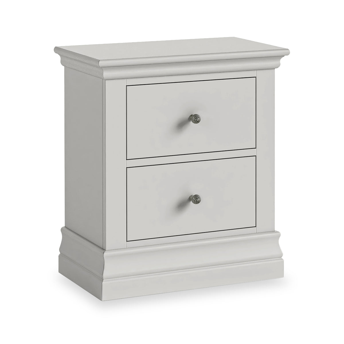Ingleby 2 Drawer Bedside Light Grey from Roseland Furniture