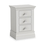 Ingleby 3 Drawer Bedside Light Grey from Roseland Furniture