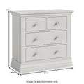 Ingleby 2 over 2 Drawer Chest Light Grey from Roseland Furniture