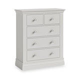 Ingleby 2 over 3 Drawer Chest Light Grey from Roseland Furniture