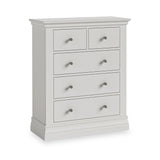 Ingleby 2 over 3 Drawer Chest Light Grey from Roseland Furniture
