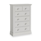 Ingleby 2 over 4 Drawer Chest Light Grey from Roseland Furniture