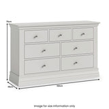 Ingleby 3 over 4 Drawer Chest Light Grey from Roseland Furniture