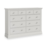 Ingleby 4 over 6 Drawer Chest Light Grey from Roseland Furniture
