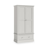 Ingleby 2 Door Wardrobe with Drawers Light Grey from Roseland Furniture