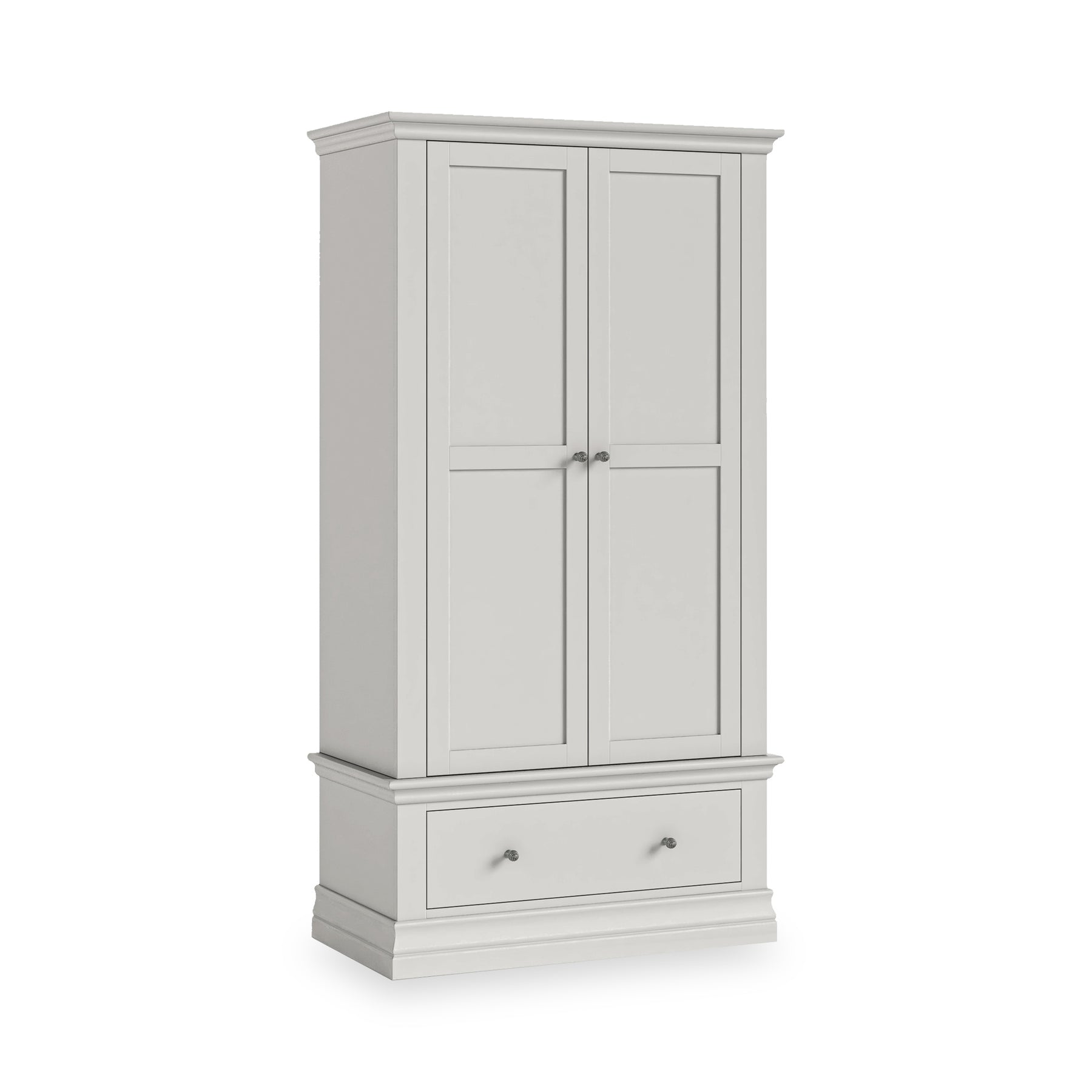 Ingleby 2 Door Wardrobe with Drawers Light Grey from Roseland Furniture