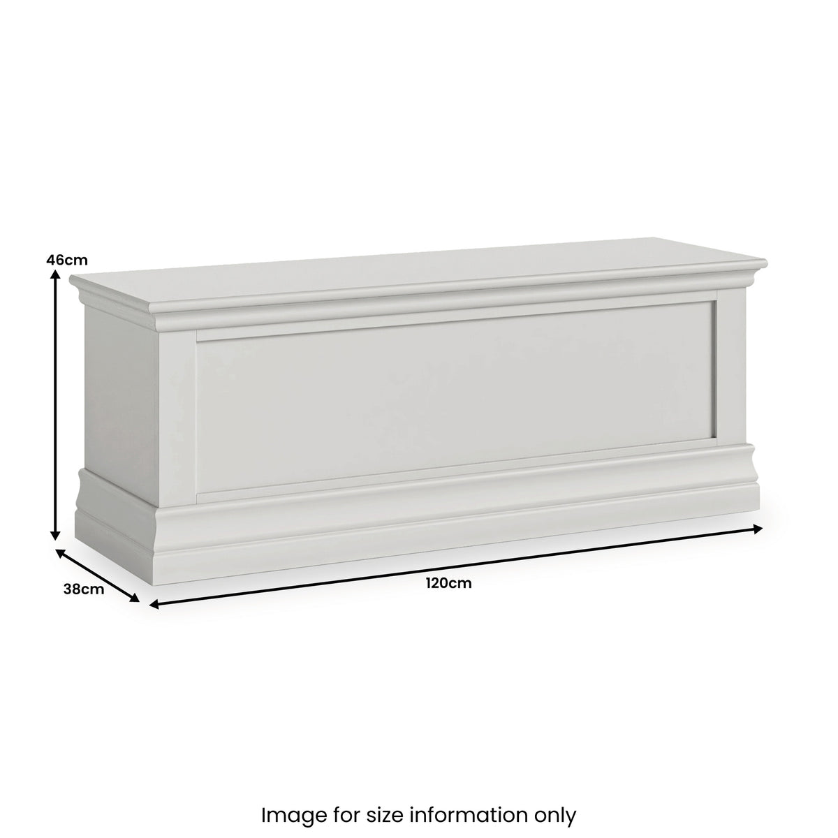 Ingleby Blanket Box Light Grey from Roseland Furniture
