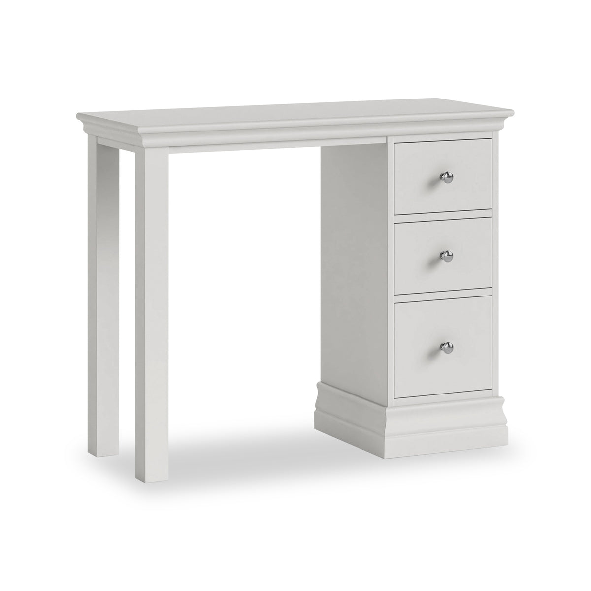 Ingleby Single Pedestal Dressing Table Light Grey Group1 from Roseland Furniture