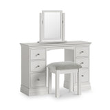 Ingleby Double Pedestal Dressing Table Light Grey from Roseland Furniture