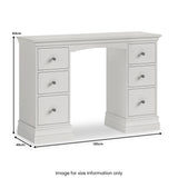 Ingleby Double Pedestal Dressing Table Light Grey from Roseland Furniture