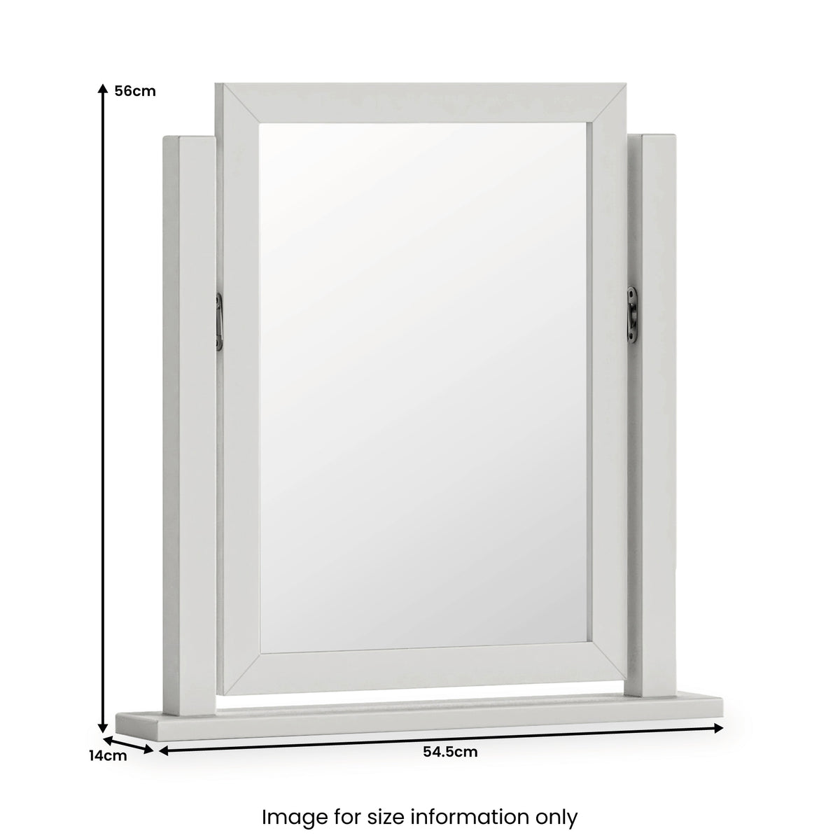 Ingleby Vanity Dressing Table Mirror Light Grey from Roseland Furniture