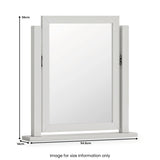Ingleby Vanity Dressing Table Mirror Light Grey from Roseland Furniture