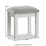 Ingleby Dressing Table Stool Light Grey from Roseland Furniture