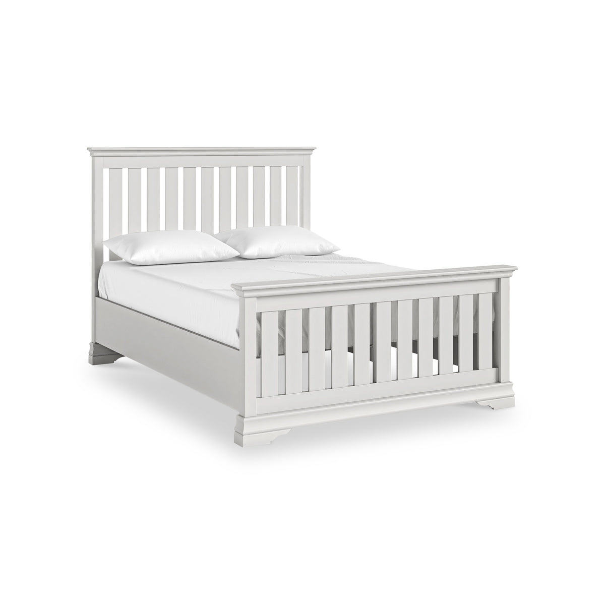 Ingleby Slatted Bedframe Double Light Grey from Roseland Furniture