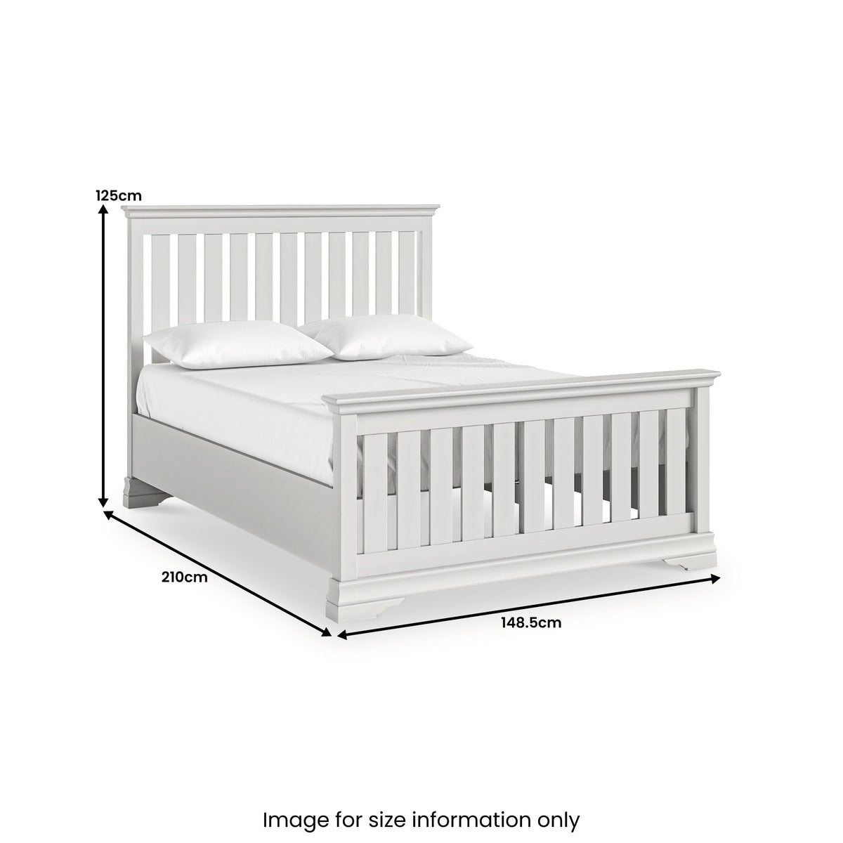 Ingleby Slatted Bedframe Double Light Grey from Roseland Furniture