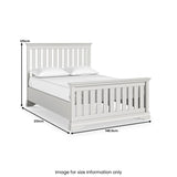 Ingleby Slatted Bedframe Double Light Grey from Roseland Furniture