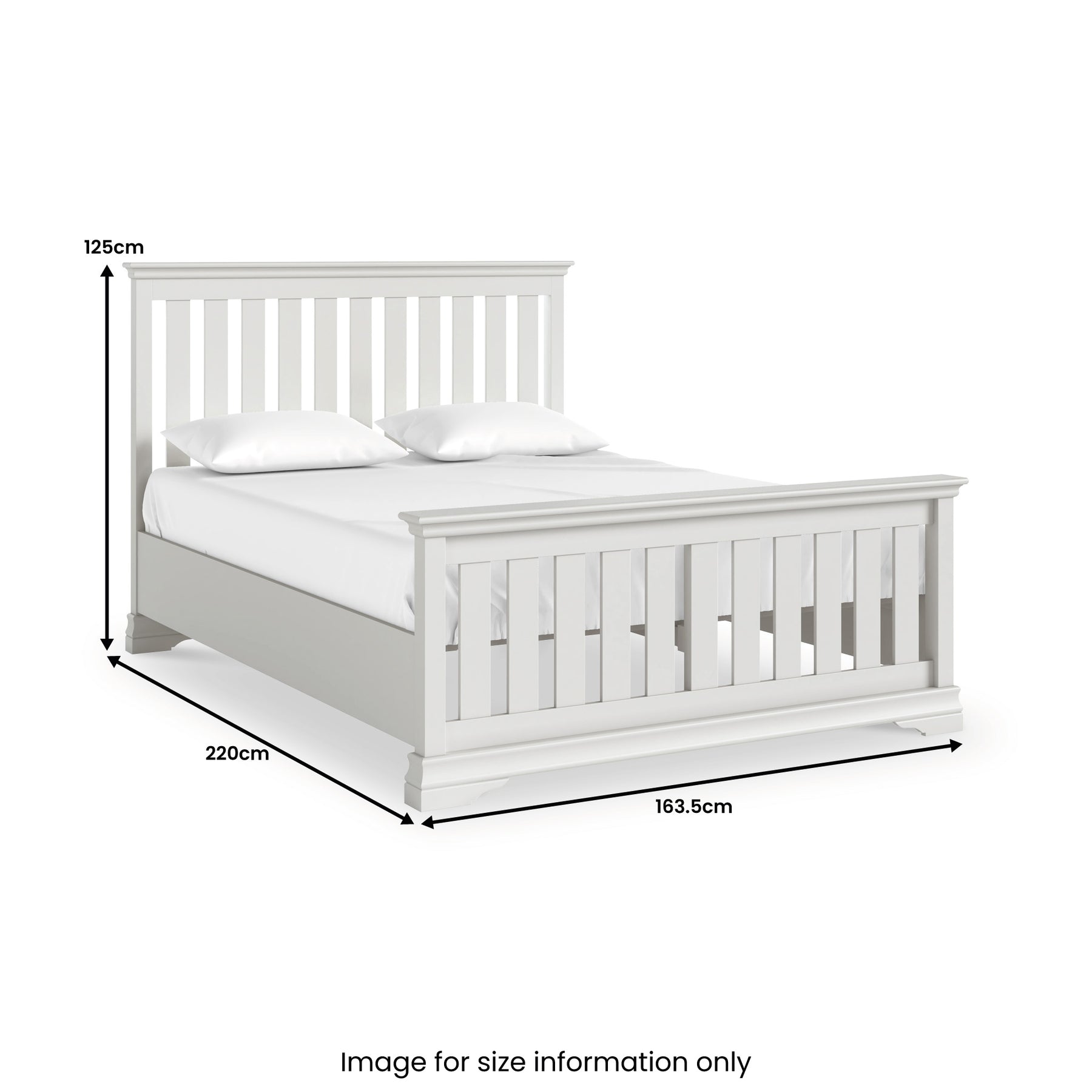 Ingleby Slatted Bedframe King Light Grey from Roseland Furniture