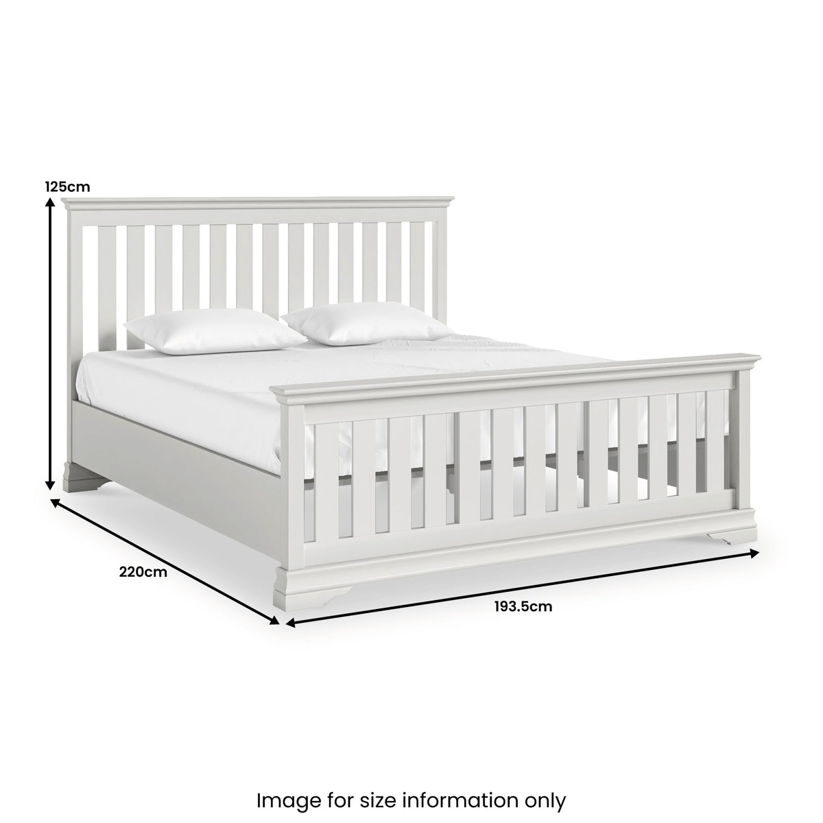Ingleby Slatted Bedframe Super King Light Grey from Roseland Furniture
