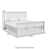 Ingleby Slatted Bedframe Super King Light Grey from Roseland Furniture