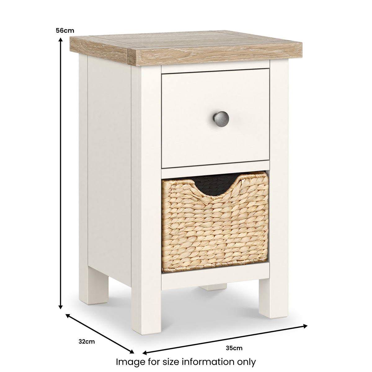 Farrow Basket Slim Bedside from Roseland Furniture